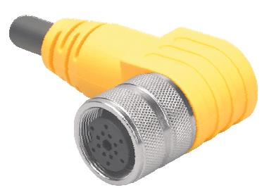 Turck M16 Cordset; Female Right Angle; 12-Pin; 12 x 22AWG; 10m TPU Cable